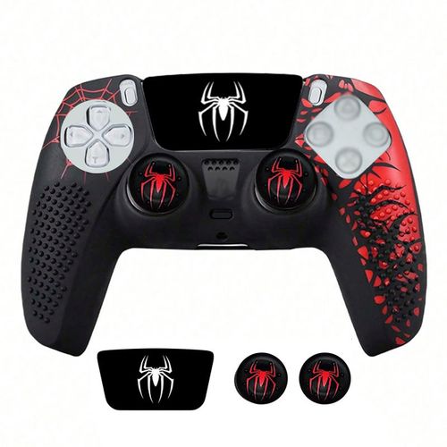 Hot-selling anti-slip soft silicone protective case for PS5 Spider-Man controller.
