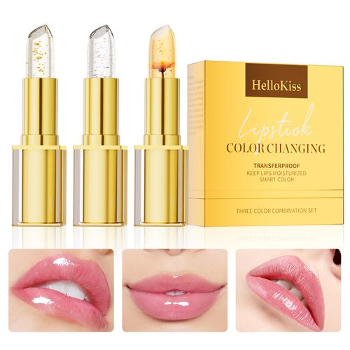 Thousands of shades for thousands of people: floral lipstick with hydrating care, natural and gentle, moisturizing gold leaf color-changing lipstick,3 pieces per box