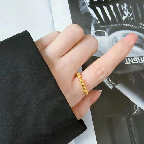 Sunflower rotating ring rotating round bead ring set (three sets)