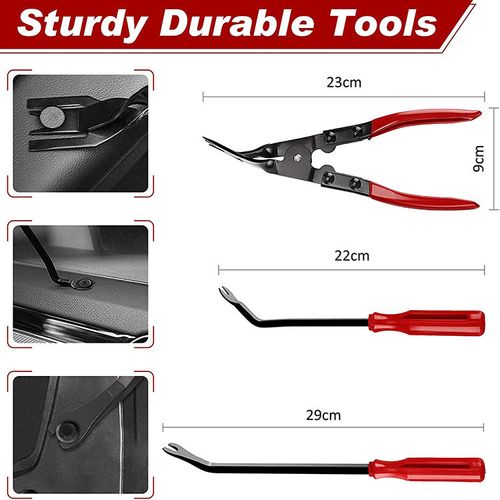 19-piece car interior removal tool set, suitable for car dashboard, instrument panel, audio, PP plastic material