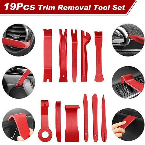 19-piece car interior removal tool set, suitable for car dashboard, instrument panel, audio, PP plastic material