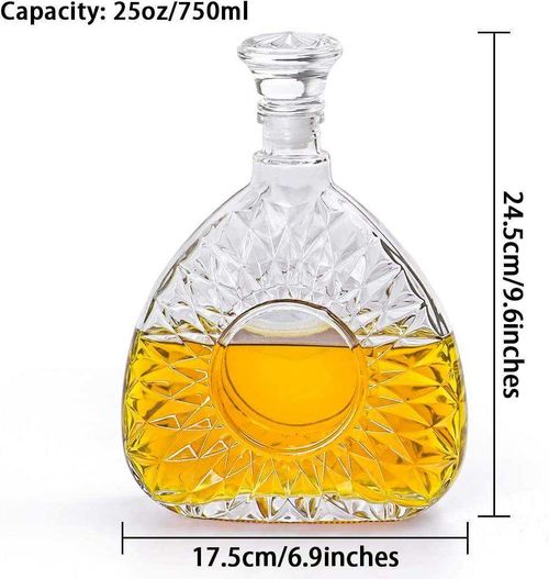 XO glass empty wine bottle(Two-pack)