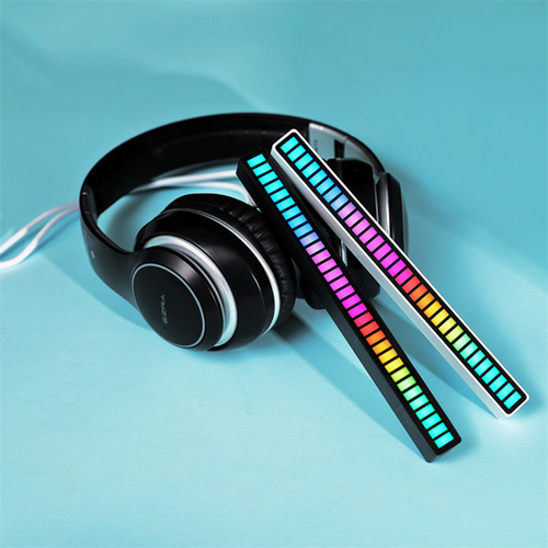 Black hot sale 16-bit sound field atmosphere light RGB LED light with music voice control (3 pack)