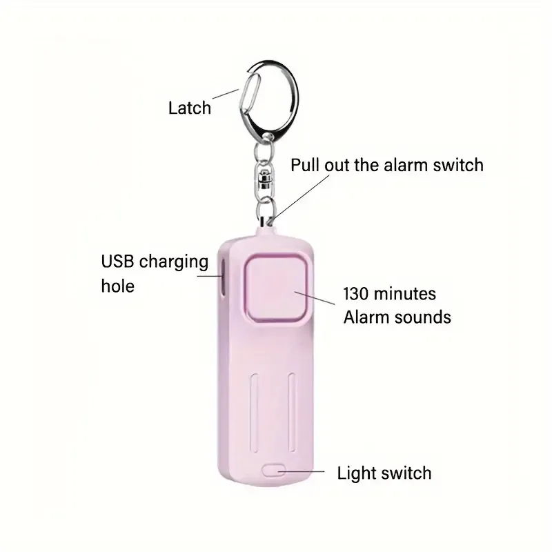 Self-defense alarm 130dB female safety protection alarm personal safety scream loud alarm