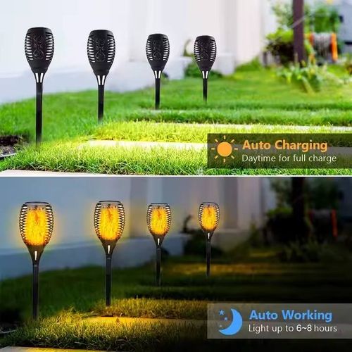 Solar Flame Light Outdoor Torch Light (4 Pack)