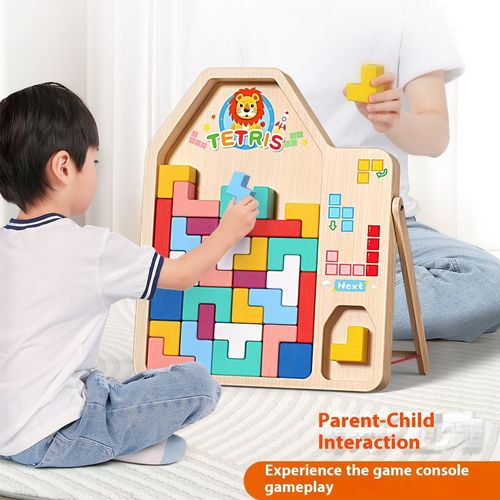 Building block puzzles are educational toys for children aged 3-7.