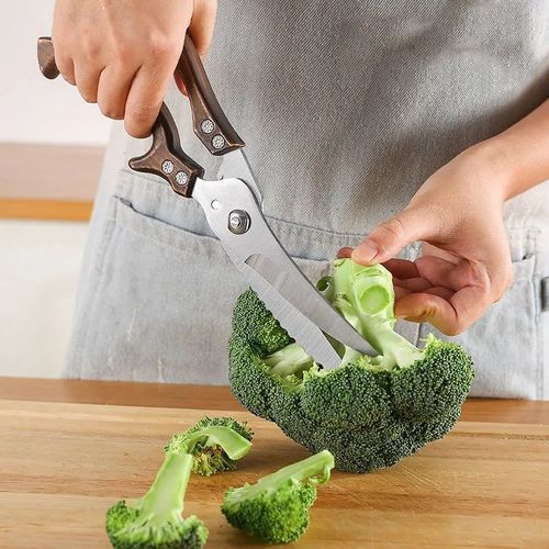 Kitchen scissors multifunctional household stainless steel strong shears chicken, duck and goose bone grabbing imported scissors food grade