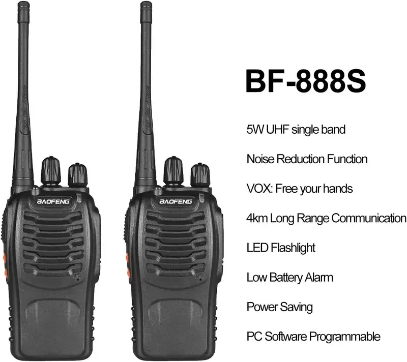 2PCS Handheld Wireless Walkie Talkies