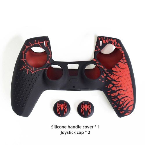 Hot-selling anti-slip soft silicone protective case for PS5 Spider-Man controller.