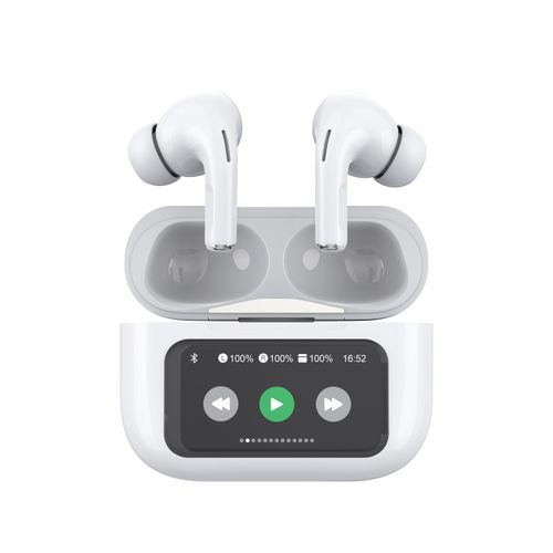 Touchscreen Earbuds LCD Display ANC Active Noise Cancelling Headphones Wireless In-Ear Bluetooth Headphones