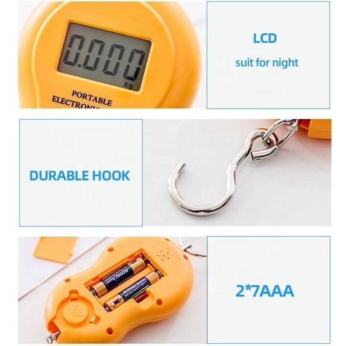 Digital Hanging 50Kg10g with Backlight Pocket Personal Balance Electronic Smart Kitchen Weighing Scale