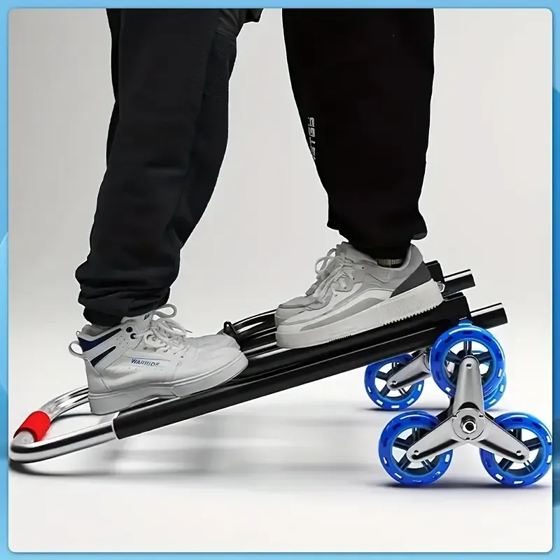 Heavy-duty folding trolley, stair climbing wheeled transporter (with 3 straps)