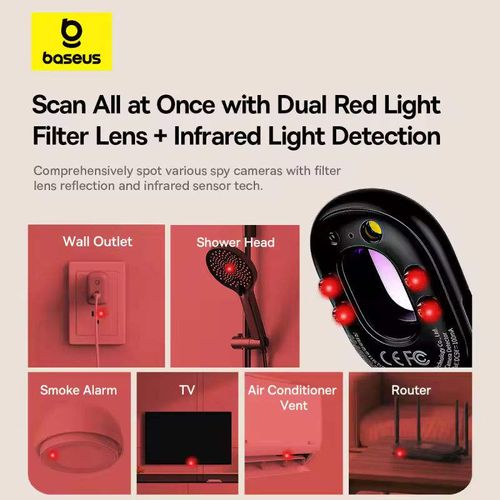 Camera detector intelligent hidden camera signal detector rechargeable hanging security alarm protection detector