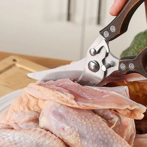 Kitchen scissors multifunctional household stainless steel strong shears chicken, duck and goose bone grabbing imported scissors food grade