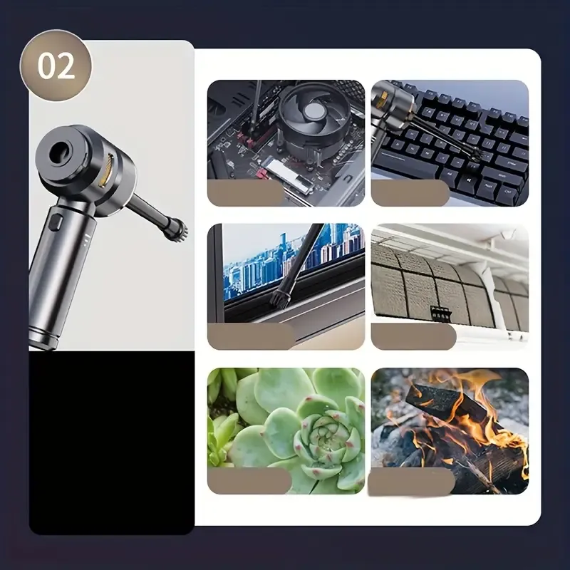 16,000 Pa wireless handheld vacuum cleaner with 100W high-power cyclonic suction. This cordless, powerful rechargeable vacuum is ideal for cars, offices and homes.​