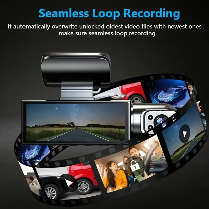 Dual front-mounted built-in vehicle driving recorder