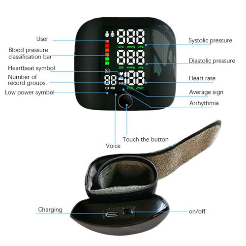 Electronic blood pressure monitor wrist blood pressure meter