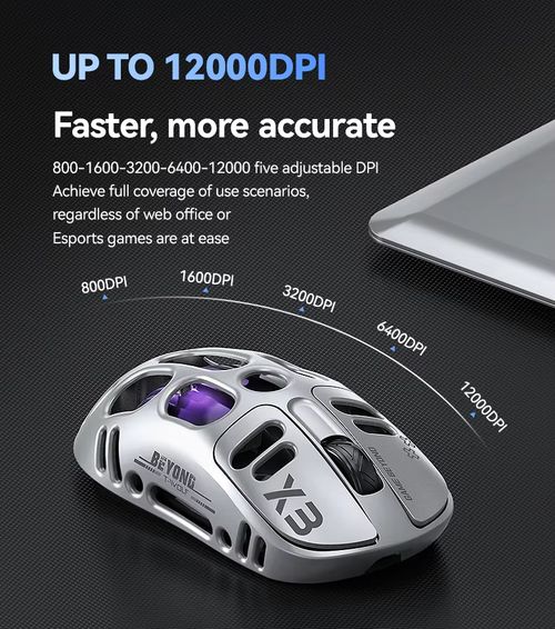 2025 Popular T-WOLF X3 Wireless Mouse Paw3311 Sensor Hollow Design Rgb Colorful Breathing Light Laptop Entertainment Compatible