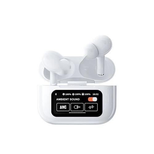 Touchscreen Earbuds LCD Display ANC Active Noise Cancelling Headphones Wireless In-Ear Bluetooth Headphones