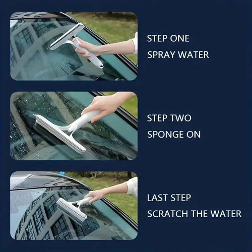 Buy one get one free.Mirror Cleaner, 3-in-1 Glass Cleaning Tool (1 piece, random color)