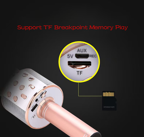 Wireless Karaoke Microphone Bluetooth Microphone with Light Family Party KTV (Single Pack)