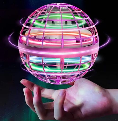 Bola voadora LED OVNI giratória de 360 ​​graus, bola voadora mágica giratória