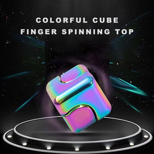 Fidget Spinner Metal Cubo Mágico Fidget Spinner Brinquedo de Mesa Giratório Quadrado Brinquedo de Descompressão