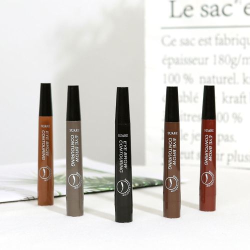 Caneta de micropigmentação para sobrancelhas 2025, nova caneta líquida à prova de água para sobrancelhas, caneta de micropigmentação com 4 pontas