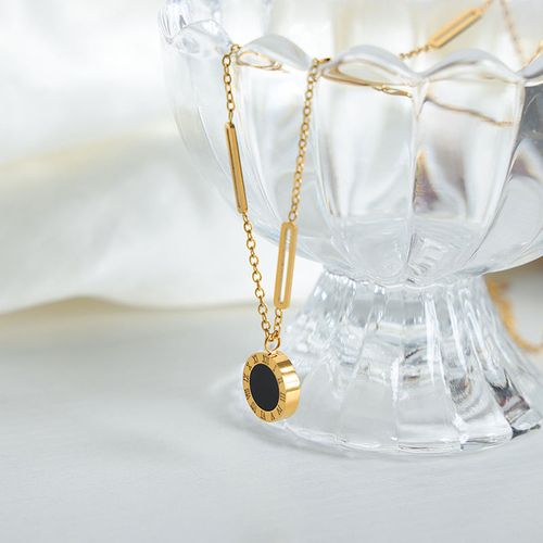 Newest Product Fashion Trend Stainless Steel 18K Gold Plated Pendant Jewelry Necklace for Women