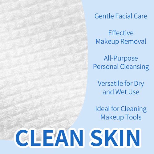 OEM Customization Biodegradable Disposable Solid Color Soft Facial Towels Large Nonwoven Dry Face Towels for Home Use Washcloths