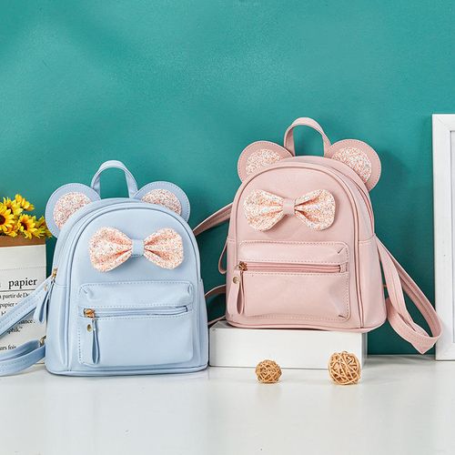 Little Girl's Fashionable and Adorable Multifunctional Backpack for Children's Travel, Bow Decoration for Outdoor Activities