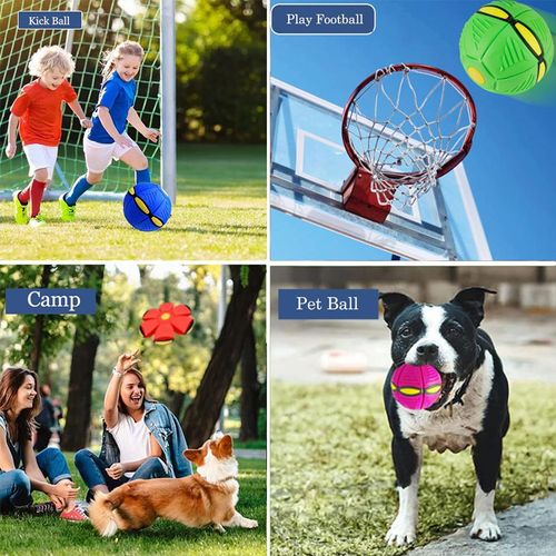 Interactive Cartoon Style Plastic Flying Disc Toy Portable Dog Magic Ball Kids Decompression Pet Flying Saucer Ball
