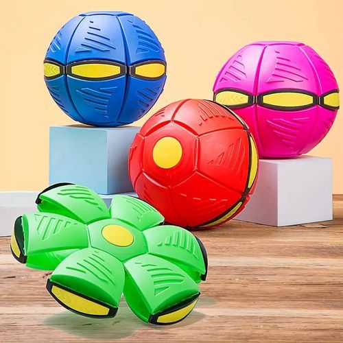 Interactive Cartoon Style Plastic Flying Disc Toy Portable Dog Magic Ball Kids Decompression Pet Flying Saucer Ball