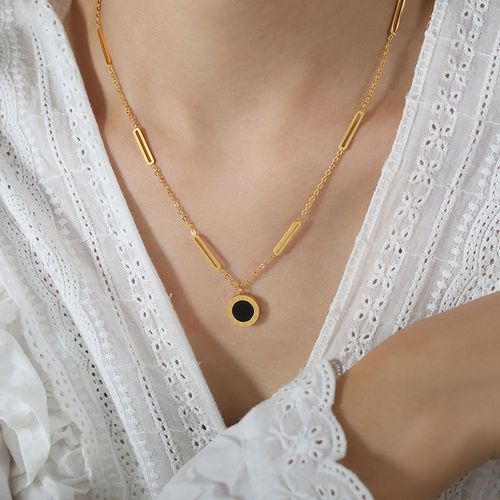 Newest Product Fashion Trend Stainless Steel 18K Gold Plated Pendant Jewelry Necklace for Women
