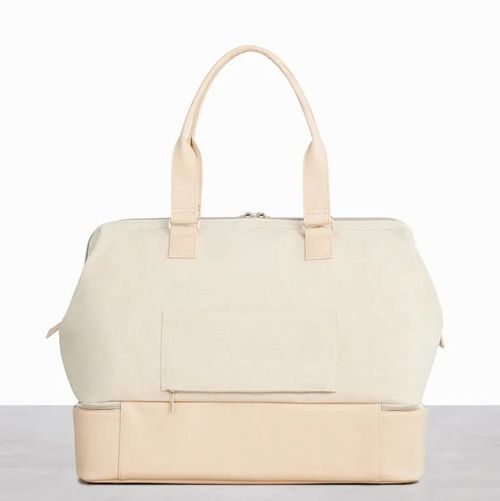 Unisex PU Waterproof Canvas Travel Sports Gym Tote Overnight Weekend Duffle Bag with Compartment