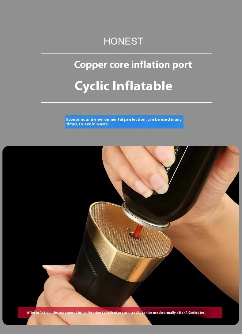 BC7631 Hot Sale Adjustable Fire Safety Buckle Desktop Gas Torch Lighter