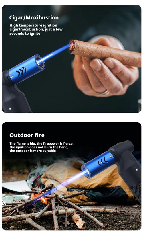 High Quality 360 Invertable 1300 Degree Outdoor Windproof Bbq Gas Lighter