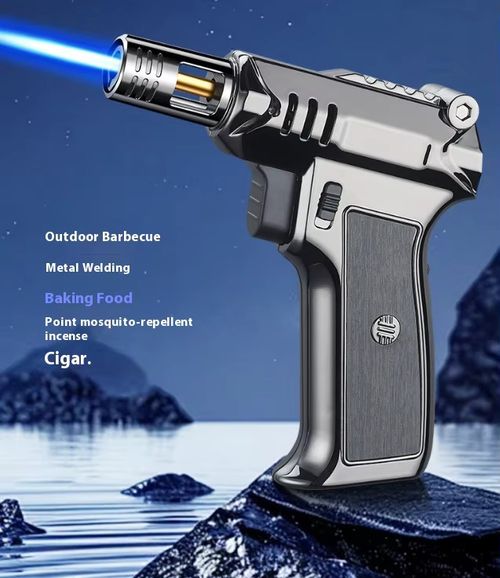 Windproof Camping Big Refillable Torch BBQ Gas Butane Fill Valve Flame Jet Durable Lighter for Cigars Cooking Camp
