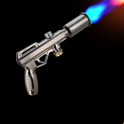 Super Flame Butane Torch Lighter Most Powerful Hand-Held Fireplace Charcoal Gun Style for Kitchen Lighters