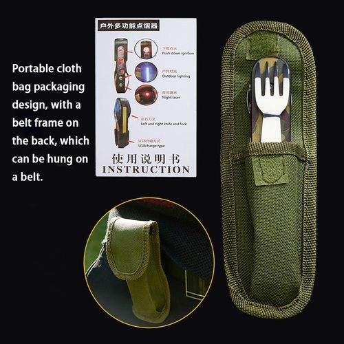 Multifunctional Outdoor Cigarette Lighter Electroplating USB Charging Tungsten Wire Lighter
