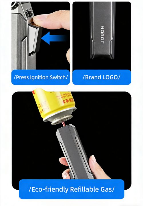 ZB-102 Foldable Windproof Butane Torch Lighter
