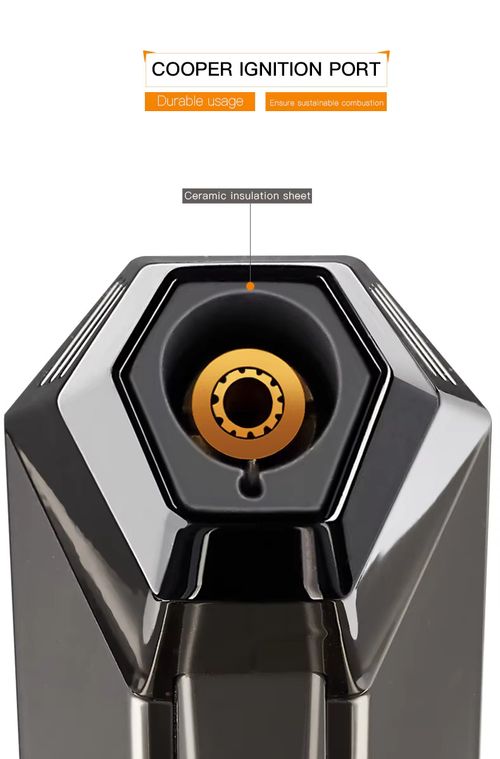 SG001 FOCUS Prism Butane Refillable Torch Flame Lighter for Kitchen BBQ Camping Yellow (No gas)