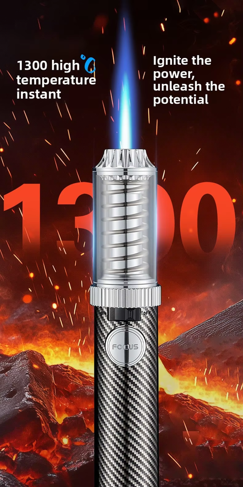 SG019Multi-functional cigar torch lighter, refillable, with jet flame and windproof design.