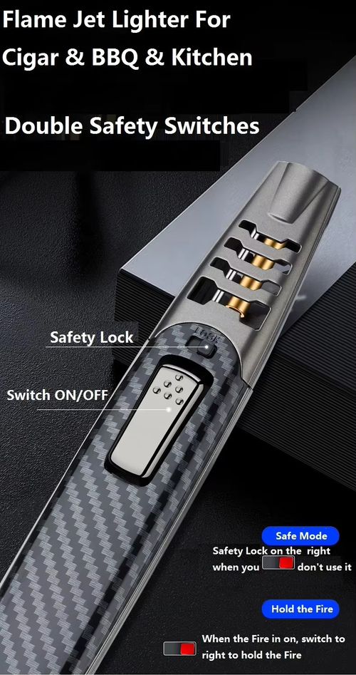 High Quality Long Refillable Butane Jet Flame Torch Lighter