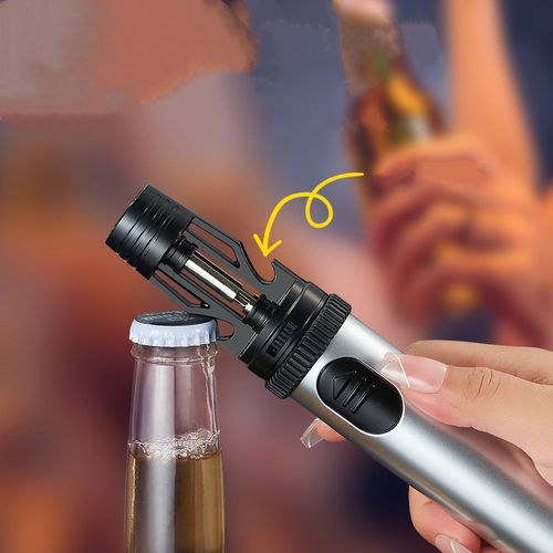 Multifunctional Cigar Specific Spray Gun Lighter Refillable Jet Flame Windproof Lighter Barbecue Bottle Opener