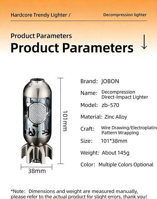 ZB-570 Rocket-Style Blue Flame Torch Lighter – Checkerboard Edition