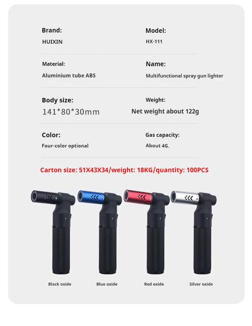 High Quality 360 Invertable 1300 Degree Outdoor Windproof Bbq Gas Lighter