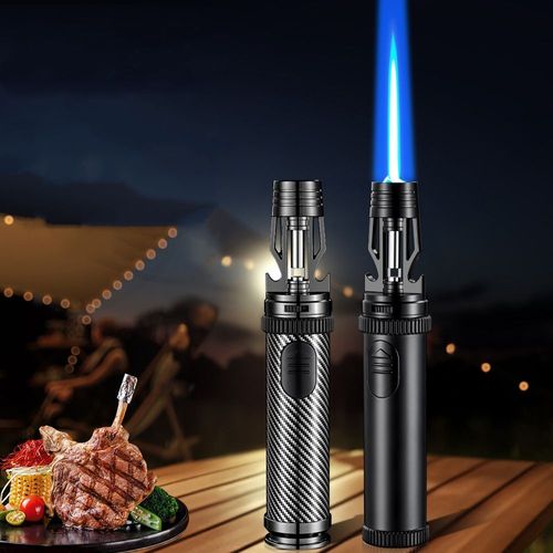 Multifunctional Cigar Specific Spray Gun Lighter Refillable Jet Flame Windproof Lighter Barbecue Bottle Opener
