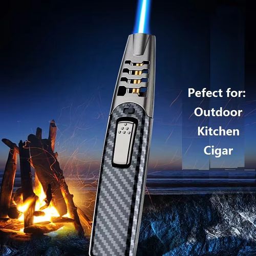 High Quality Long Refillable Butane Jet Flame Torch Lighter