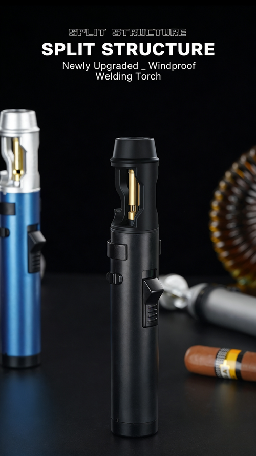ZC-293Strong metal gas lighter, windproof, kitchen cooking torch, flame spray, barbecue, smoking accessories, cigar lighter, men's gift